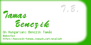 tamas benczik business card